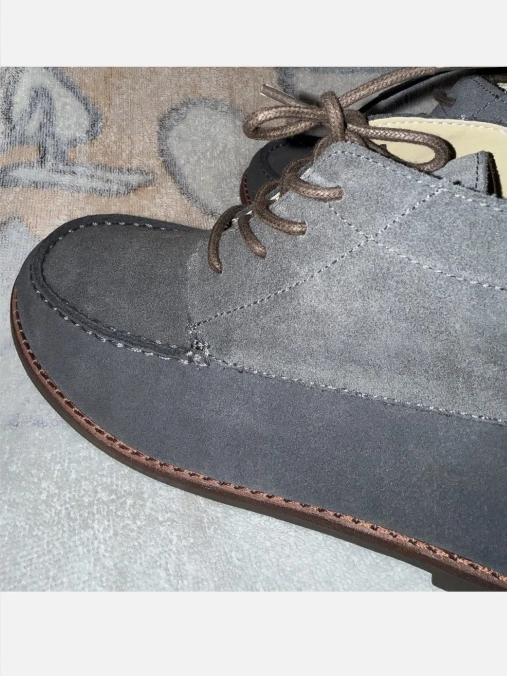 Janie And Jack Boot Boy size 4 Leather Suede Lace Up Ankle Shoes